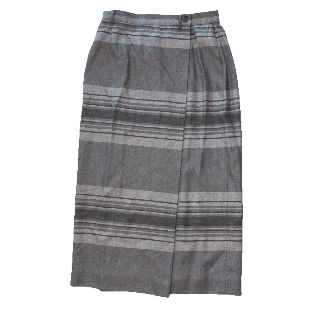 Vintage Ralph Lauren 100% Wool Wrap Maxi Skirt Size12 Preppy Equestrian Academia